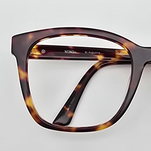 XOXO St. Augustine Tortoise Rhinestone Sunglasses Frame w/ Case 55-19-140 - Picture 15 of 16